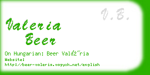 valeria beer business card